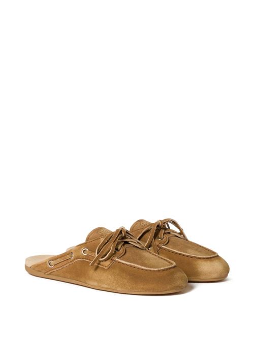 flat mule in faded suede MIU MIU | 5D455EF-005Z5OF0401